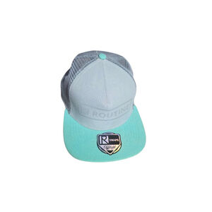 Men's Routine Gray Teal Mesh Snapback Hat One Size